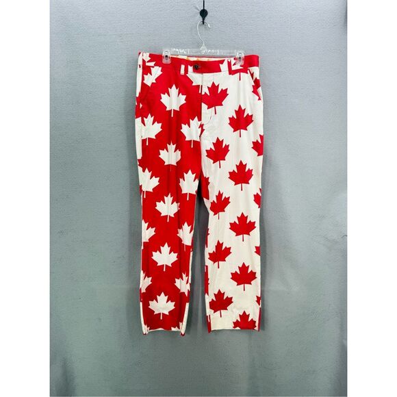 Loudmouth Canada Maple Leaf Men's Heritage Pant Size 36x32 - Picture 10 of 10